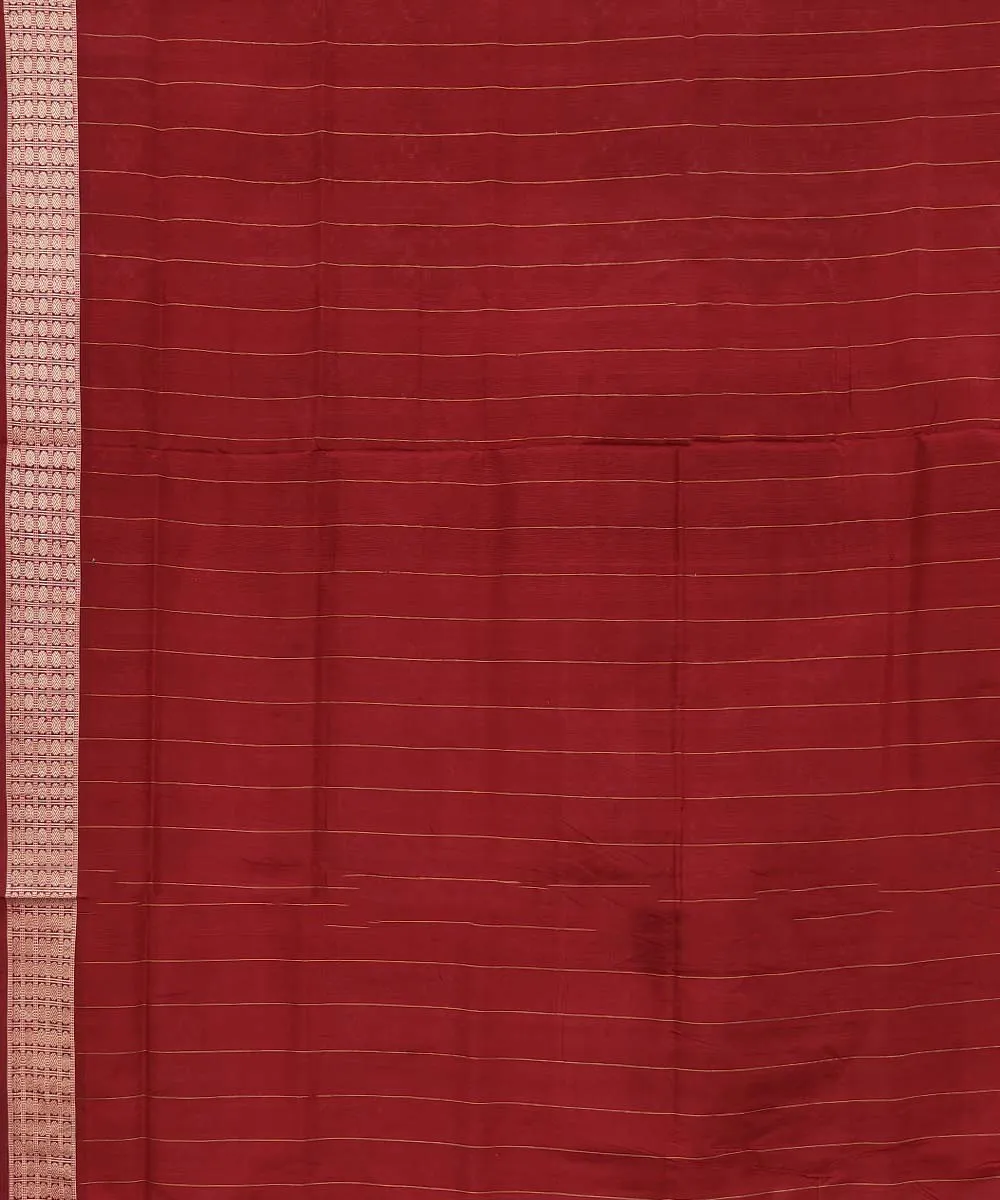 Maroon coffee Silk Handwoven Sambalpuri Saree