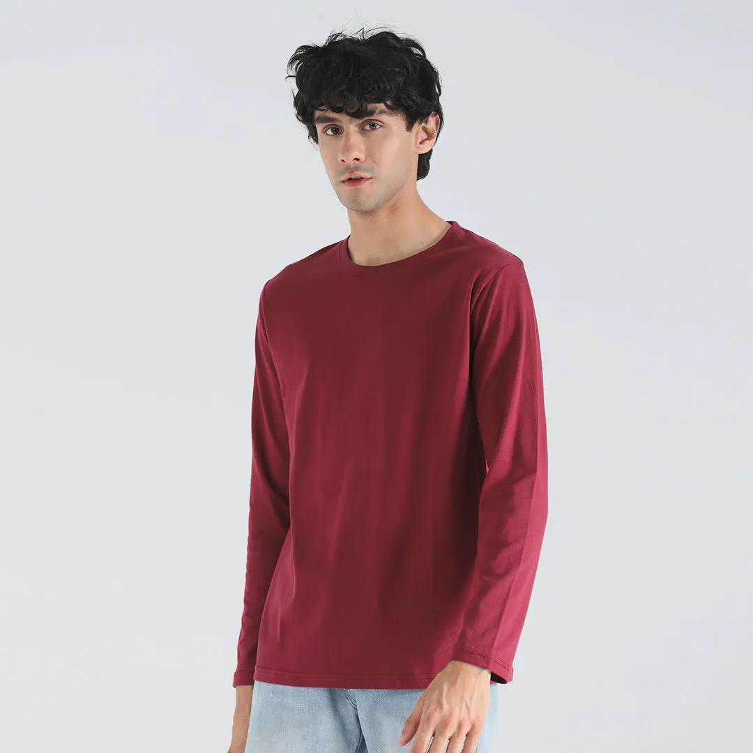 Maroon Full Sleeve Crew Neck