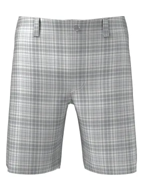 Mens Flat Front Plaid Golf Short