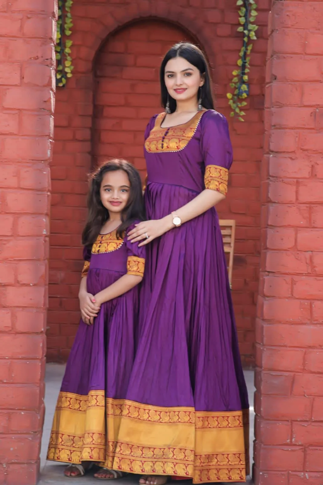 Mother and Daughter Same Matching Gown Outfits Set