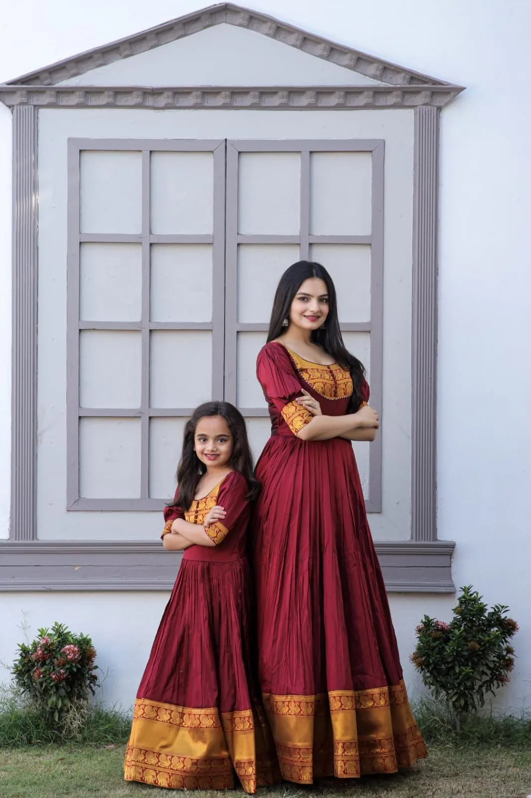 Mother and Daughter Same Matching Gown Outfits Set