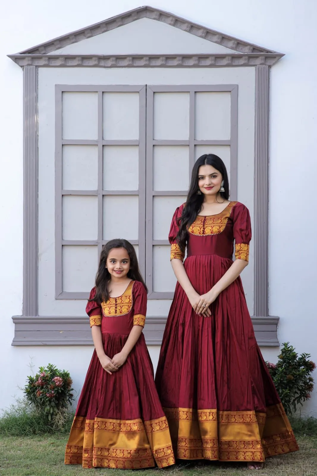 Mother and Daughter Same Matching Gown Outfits Set