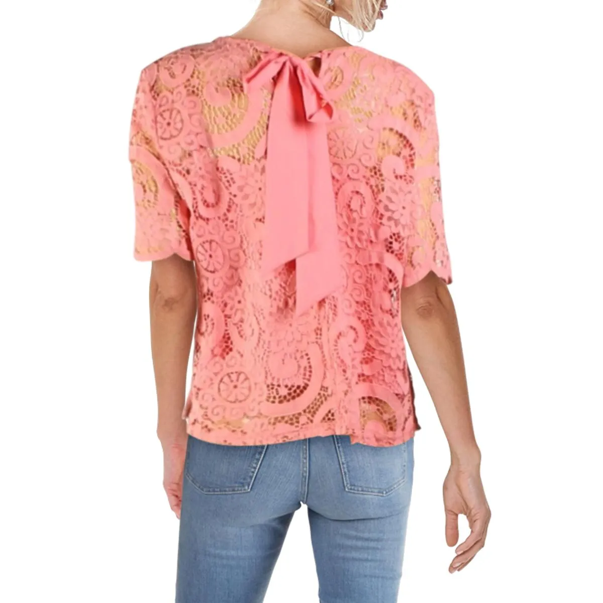 Nanette Nanette Lepore Womens Shell Lace Blouse