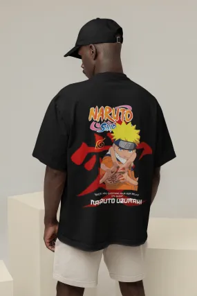 Naruto Oversized T-shirt - Black