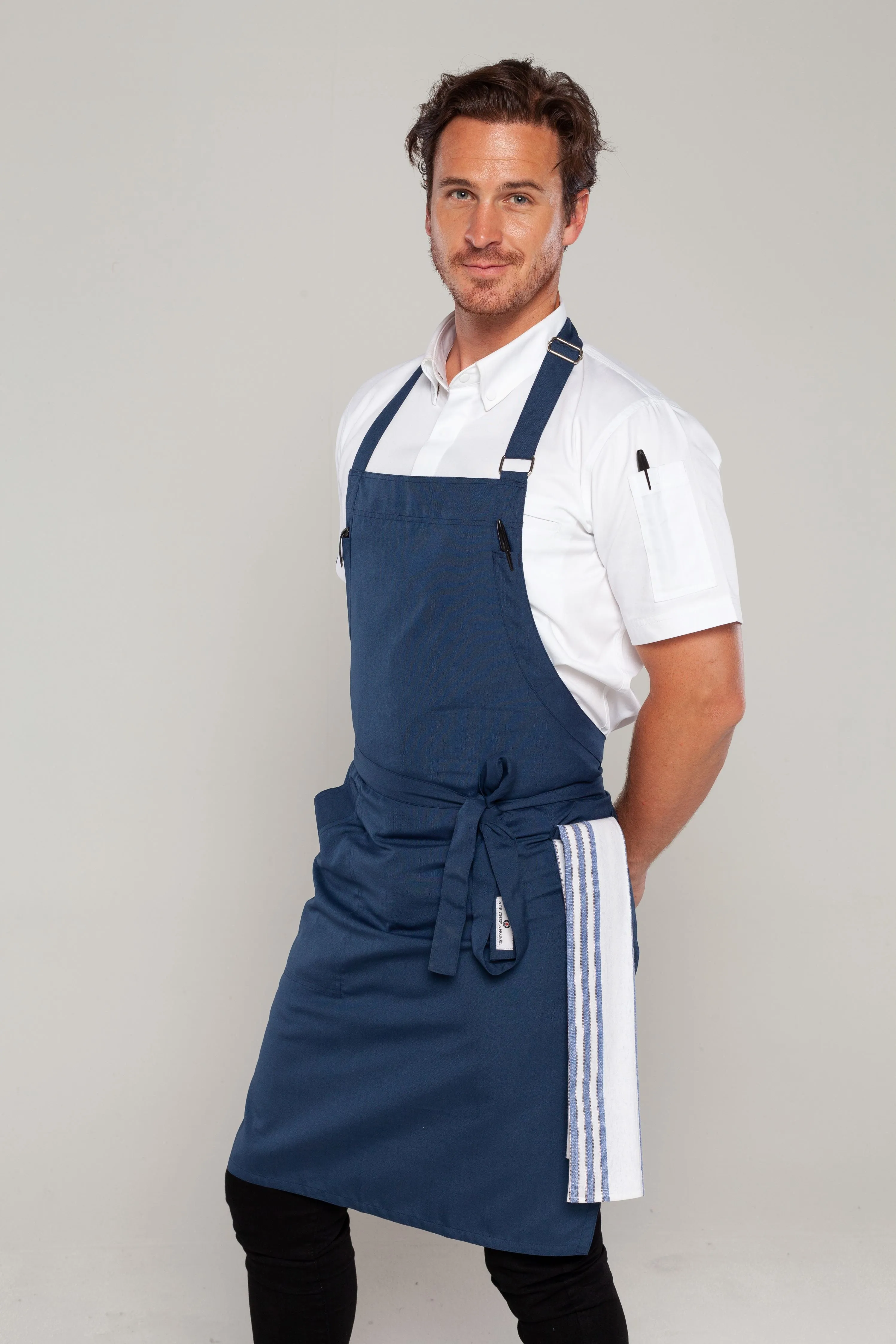 Niche Bluish Grey chef apron one size