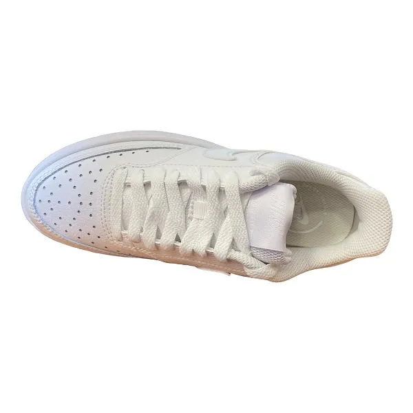 Nike women's Court Vision Alta wedge sneakers in leather DM0113-100 white