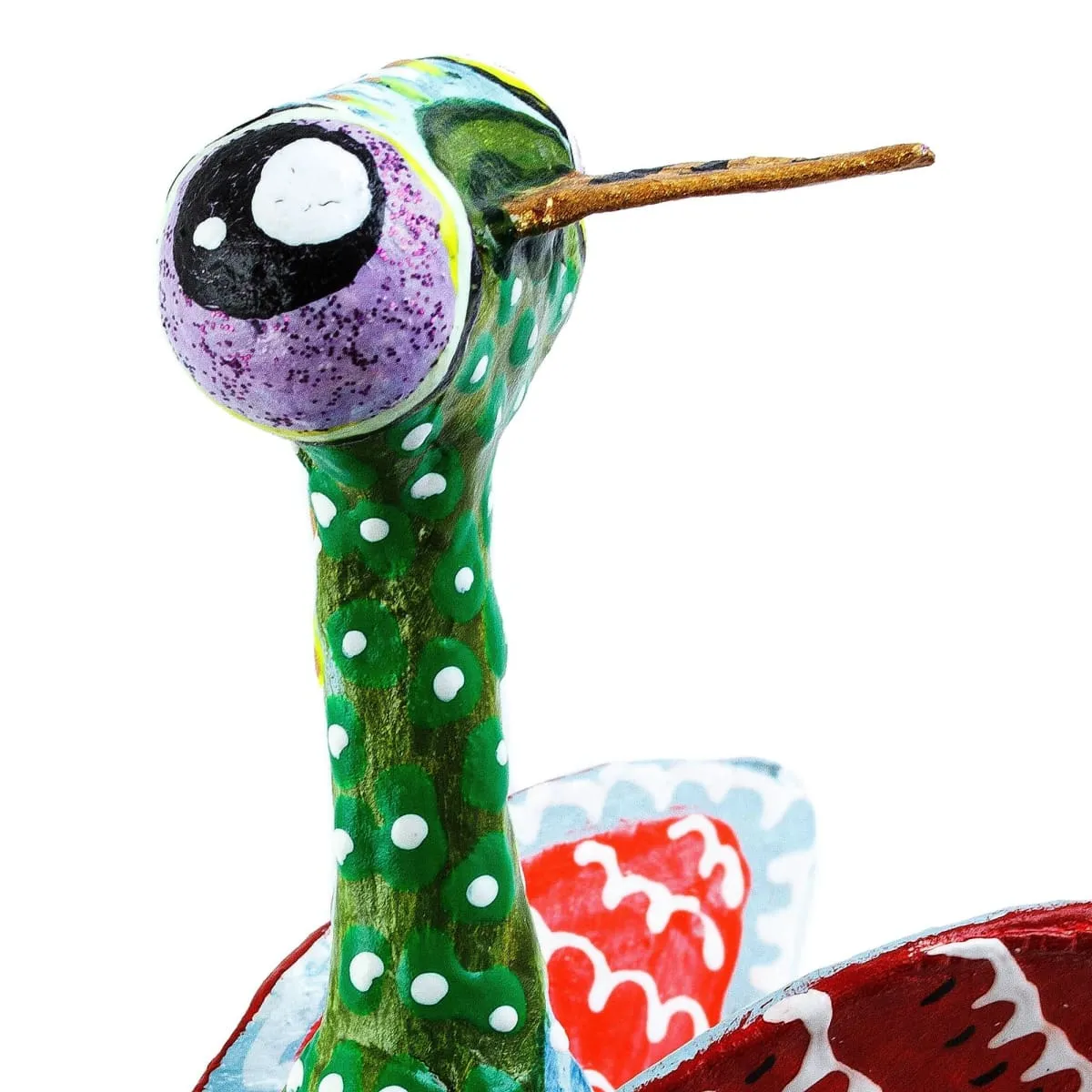 Novica Colorful Bird Papier Mache Alebrije Sculpture