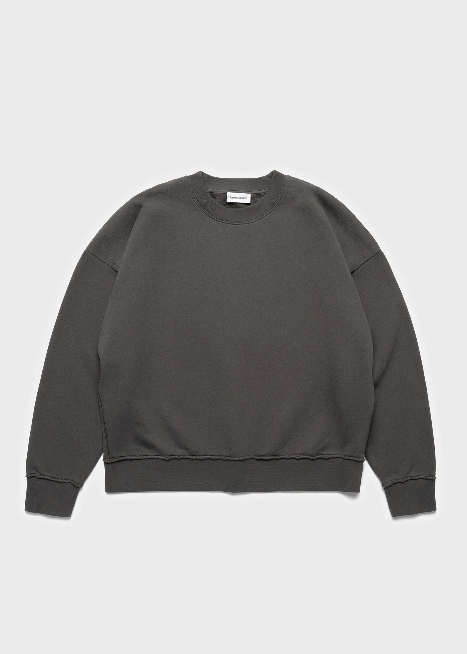 Oversized Frayed Sweater - Charcoal