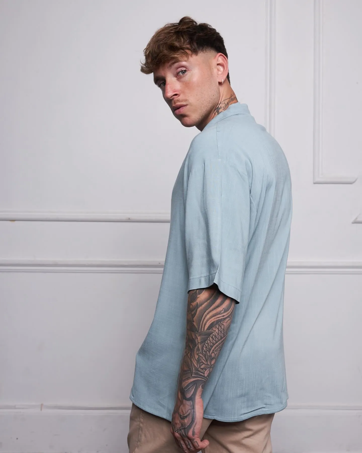 Oversized Ibiza Linen Shirt 24 - Menta