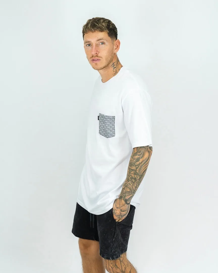 Oversized Ibiza Pocket Tee - Blanco