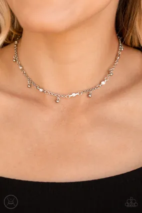 Paparazzi What A Stunner White Choker Necklace Set