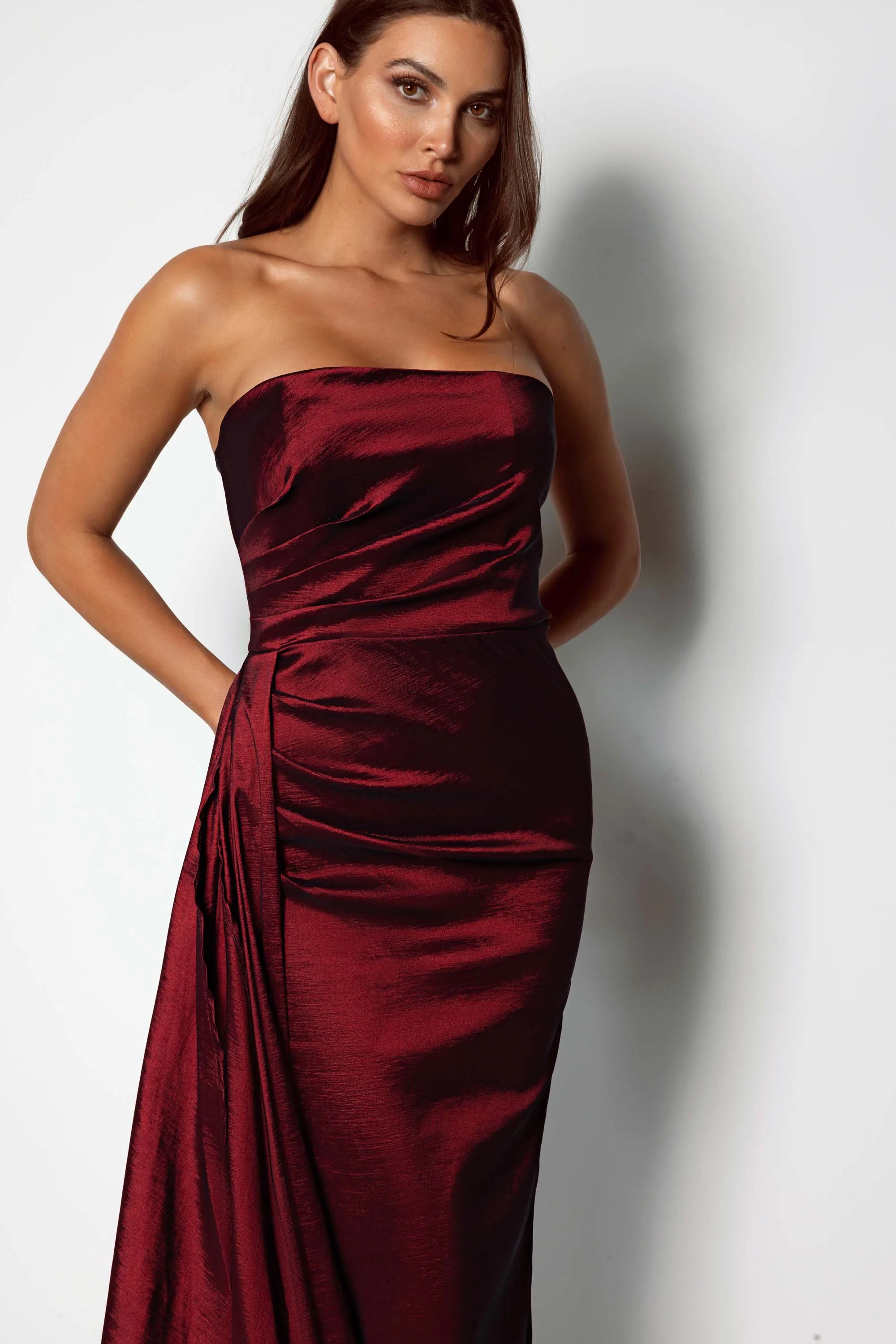 Paulina Dress - Wine