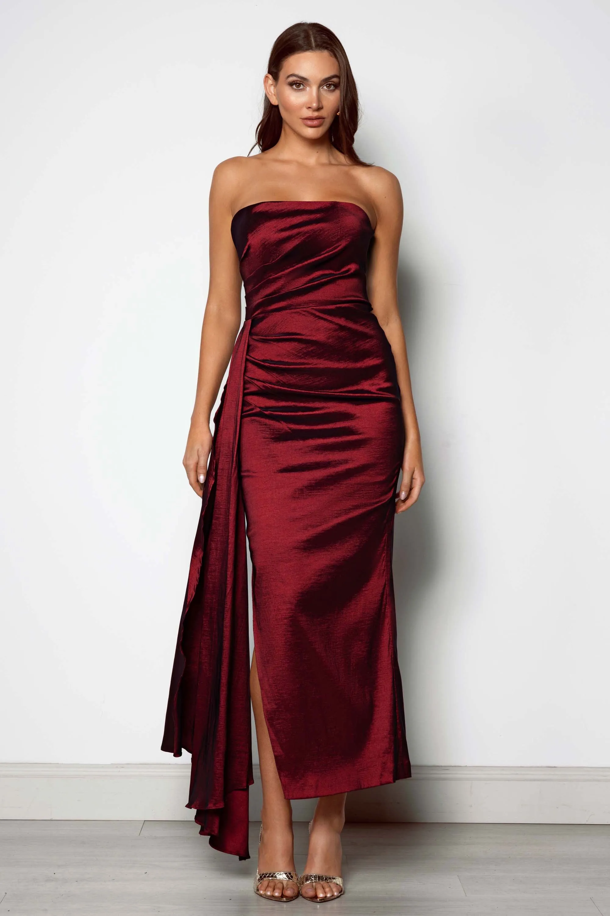 Paulina Dress - Wine