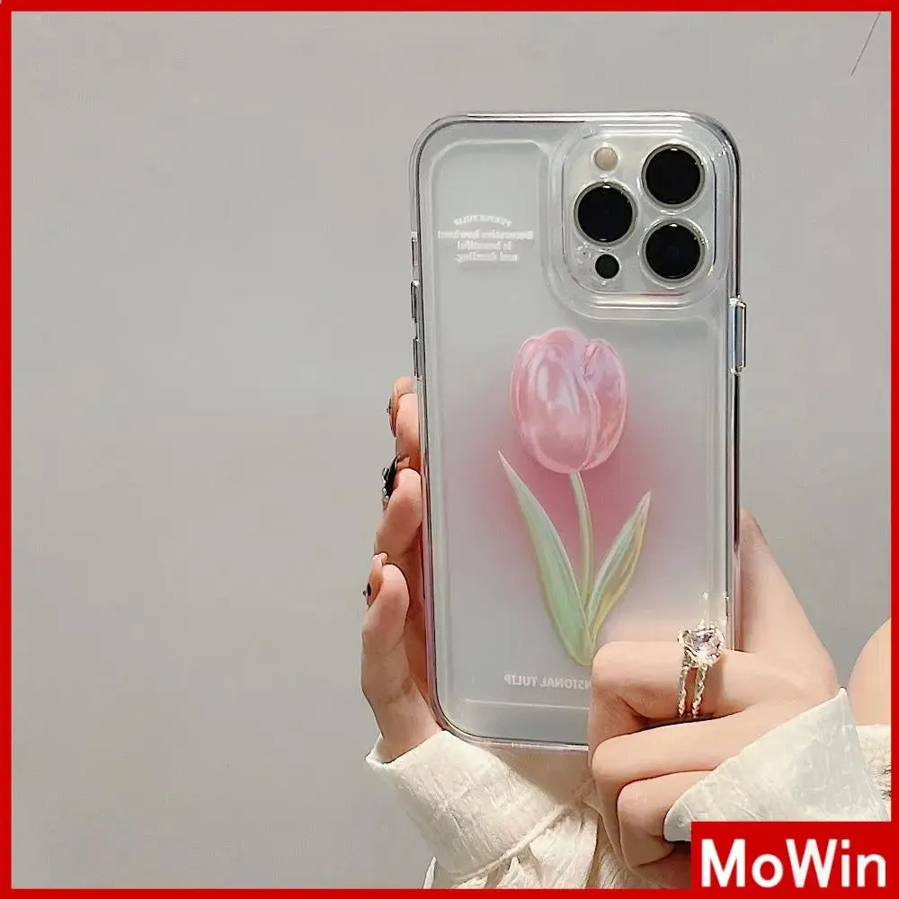 Pink Tulip Flower Phone Cases For iPhone