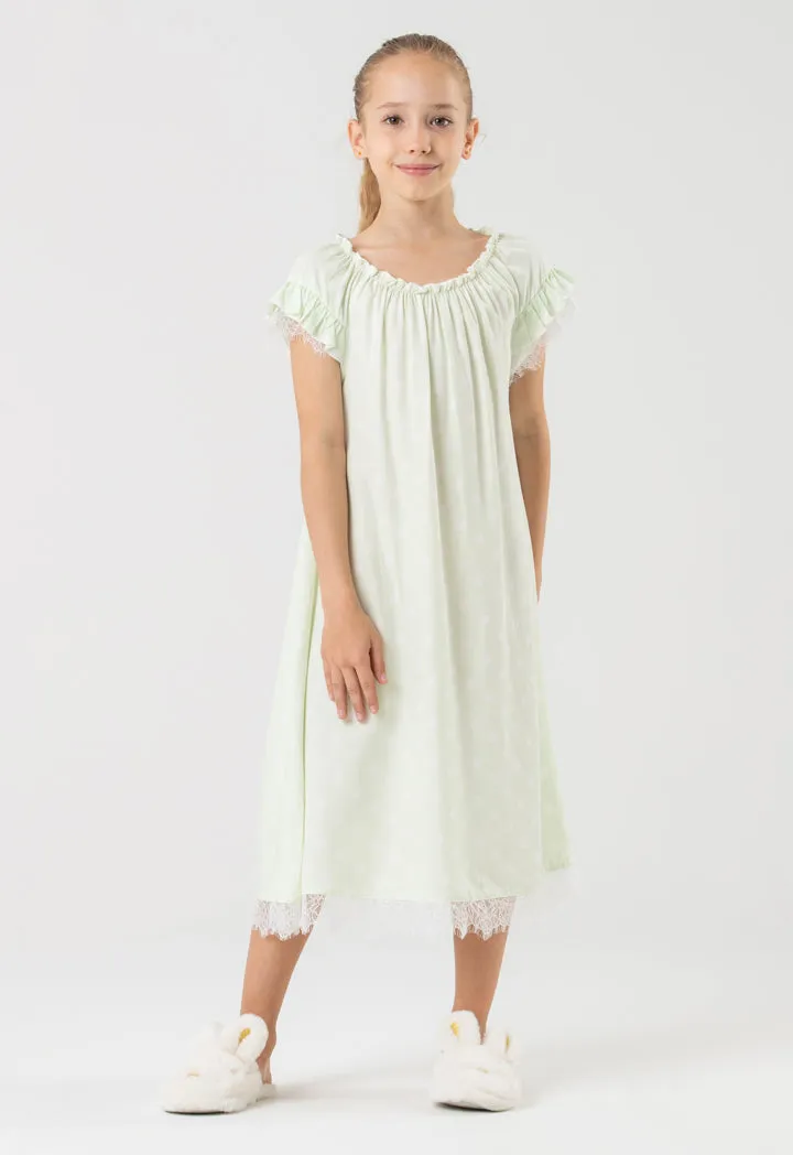 Polka Dots Ruffle Frill Sleep Dress