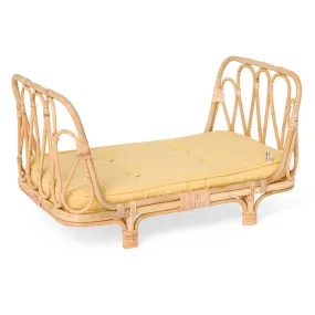 Poppie Rattan Doll Day Bed - Yellow