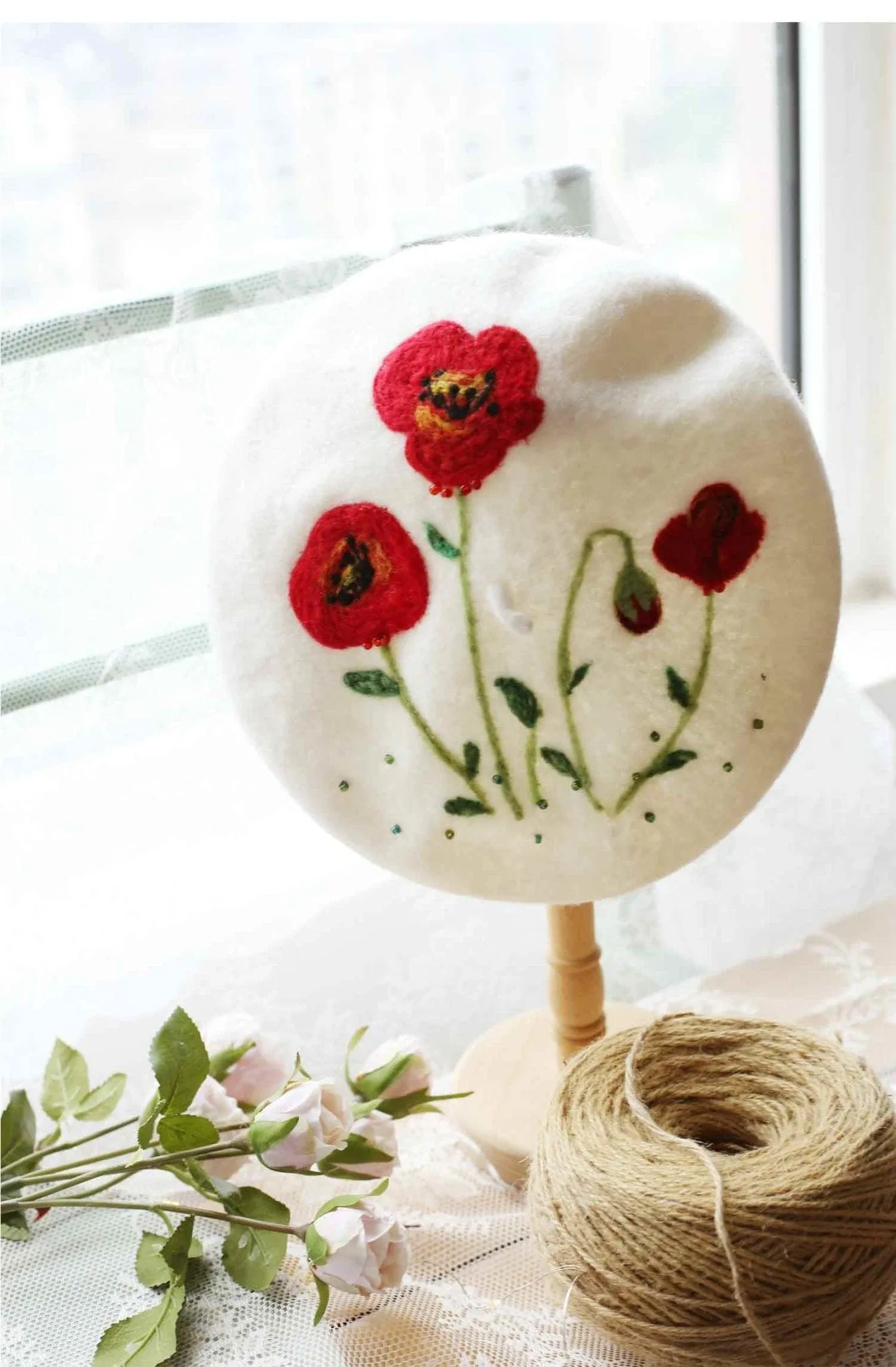 Poppy Handmade Felt Beret