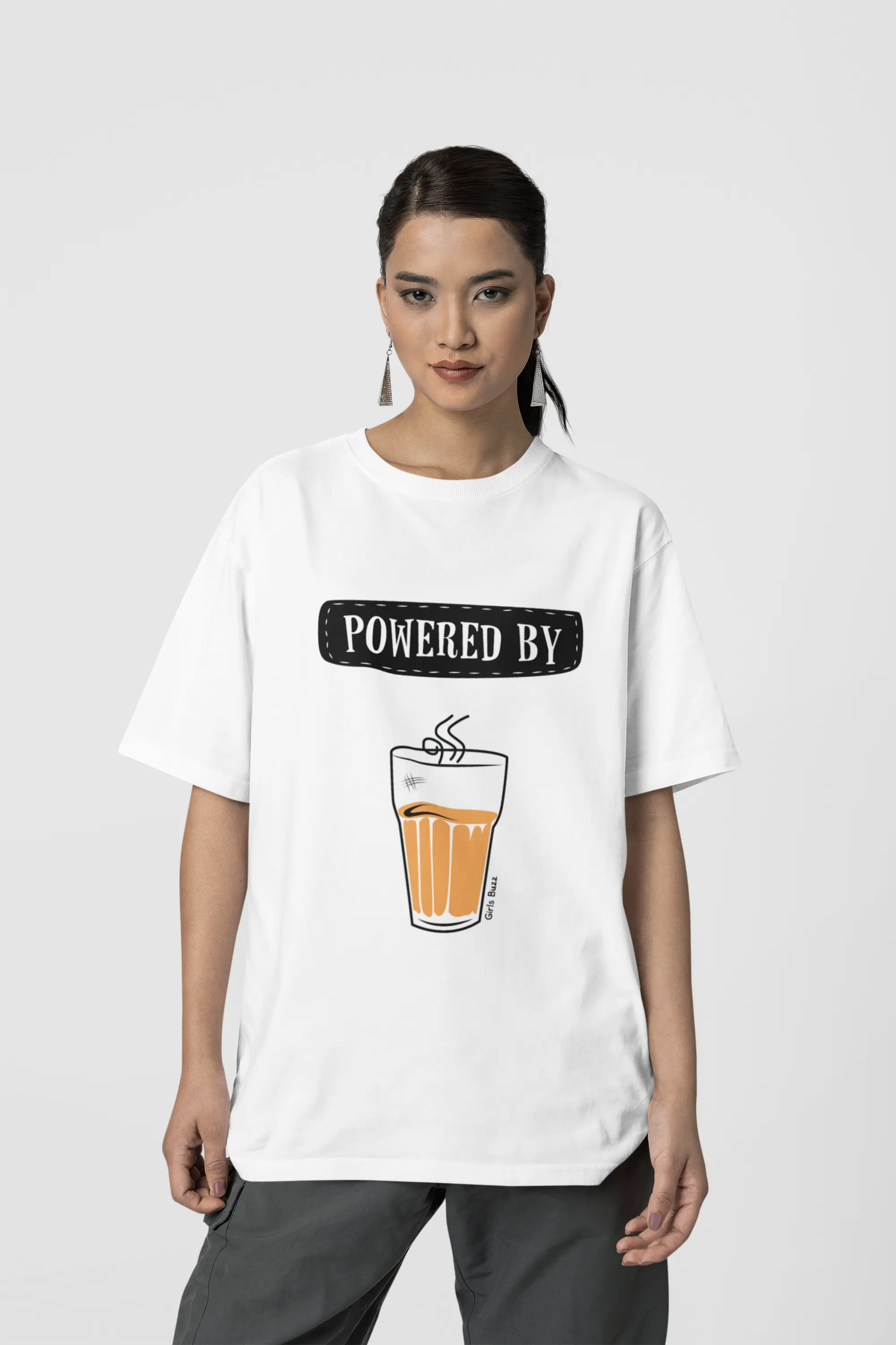 Powered By Chai Oversized T-shirt