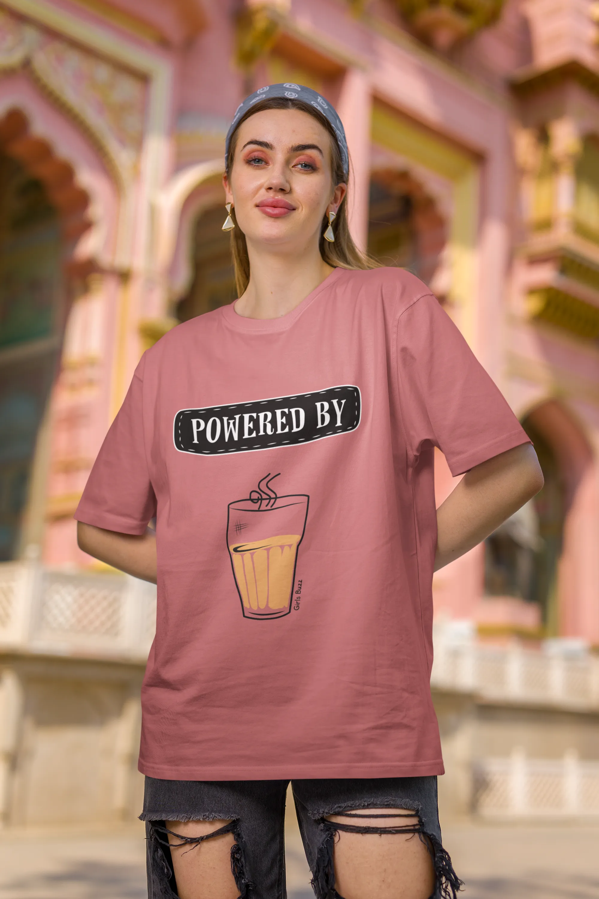 Powered By Chai Oversized T-shirt