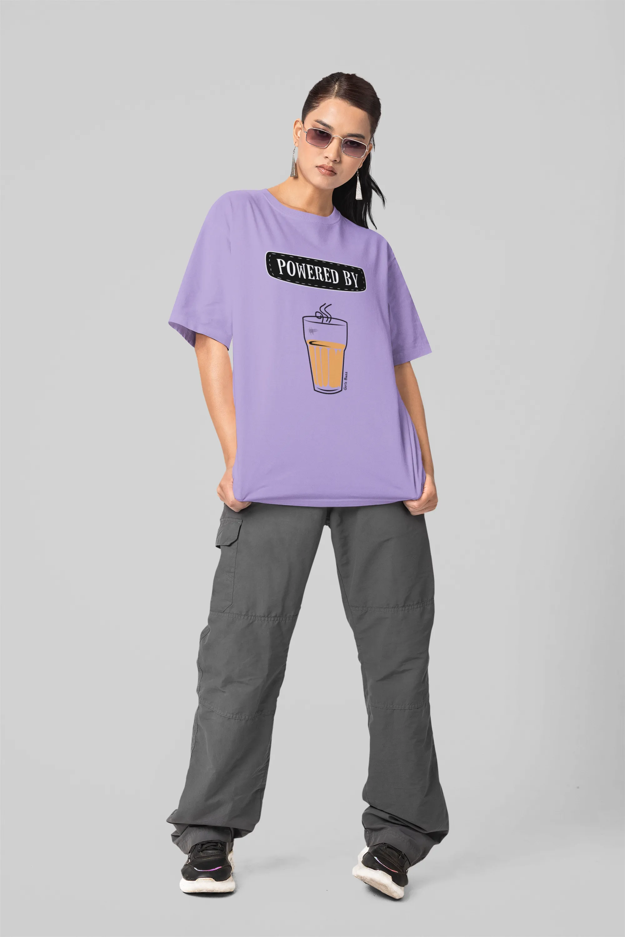 Powered By Chai Oversized T-shirt