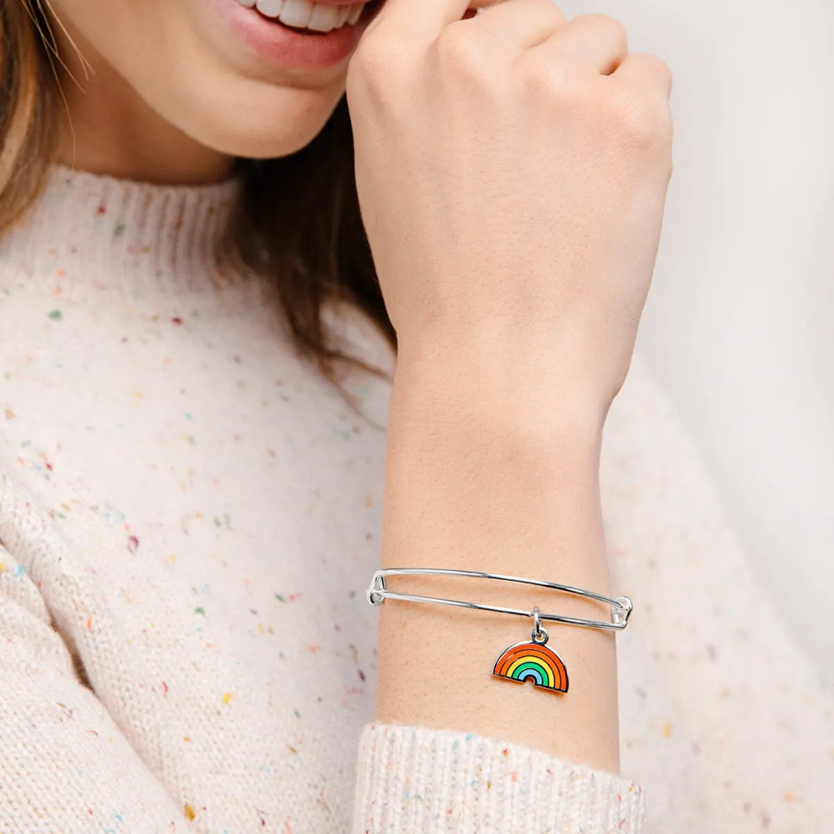 Rainbow Charm Bangle