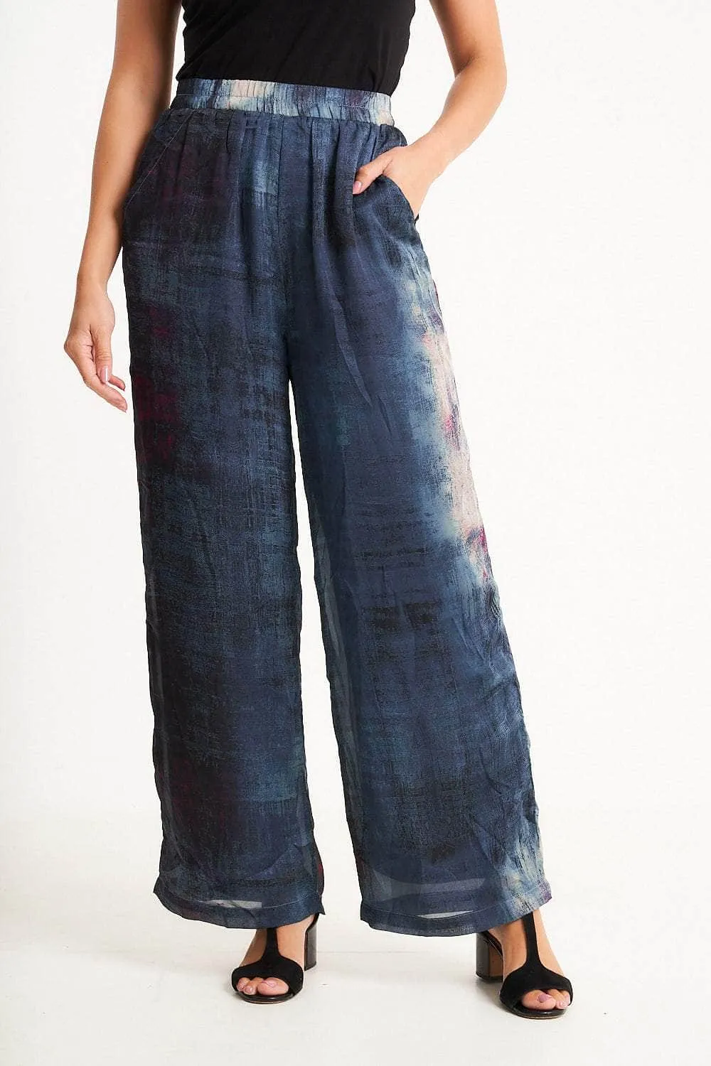 Saloos Carolina Silk Touch Trousers with Pockets