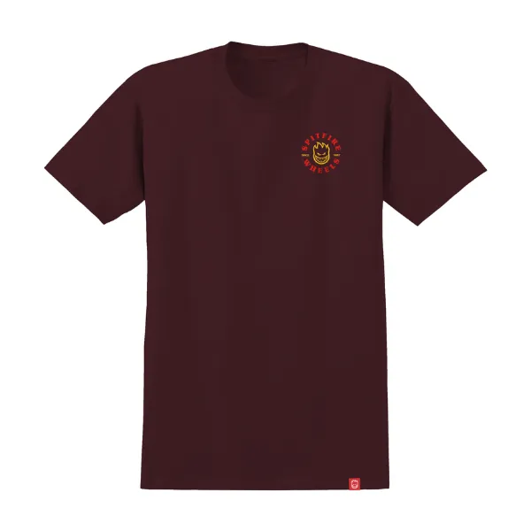 Spitfire Youth Bighead Classic T-Shirt - Maroon/Red/Yellow