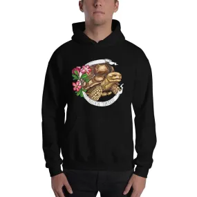 Sulcata Tortoise Banner Hoodie, Cute Turtle Reptile Pullover