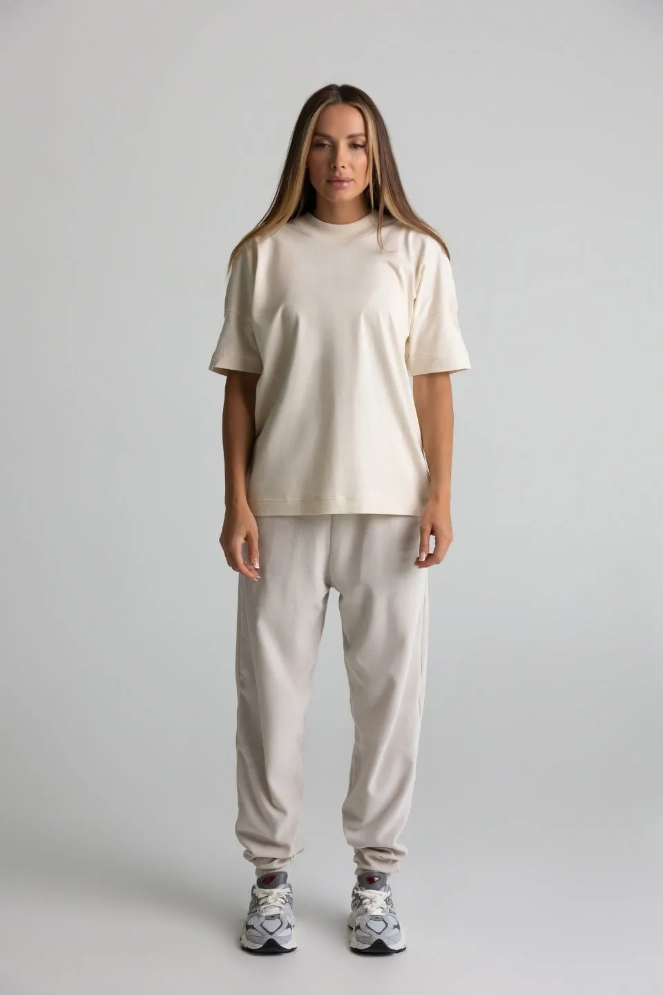 T-shirt damski oversize UNISEX - natural