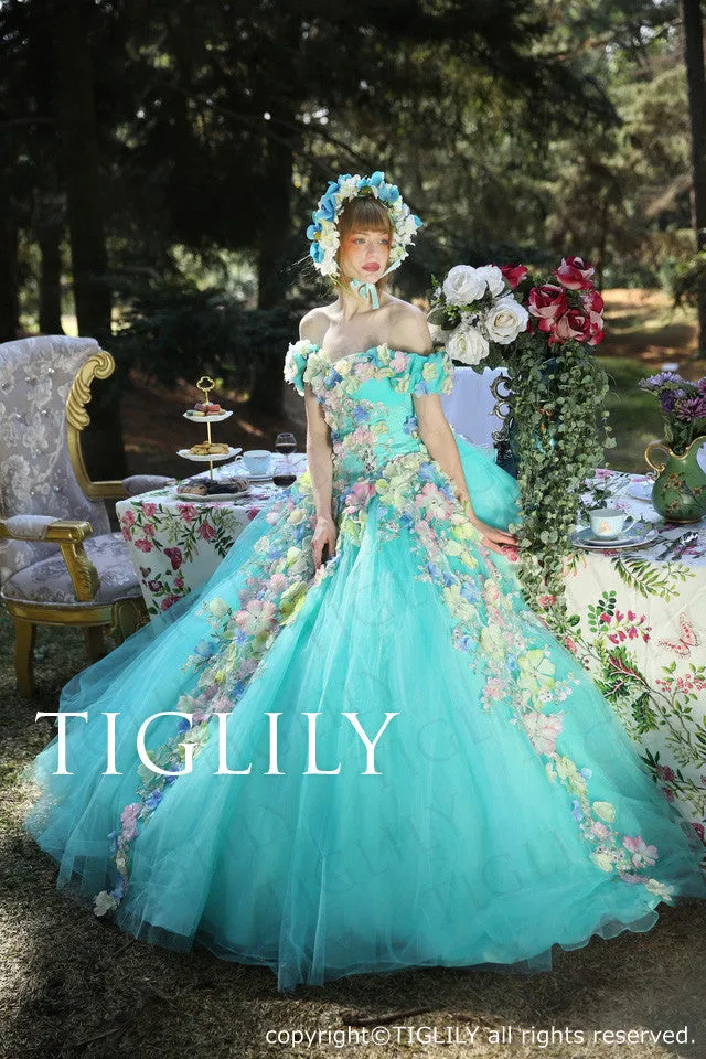 TIGLILY Pandora Series-Grace Wedding Dress Flower Color Dress (c156)