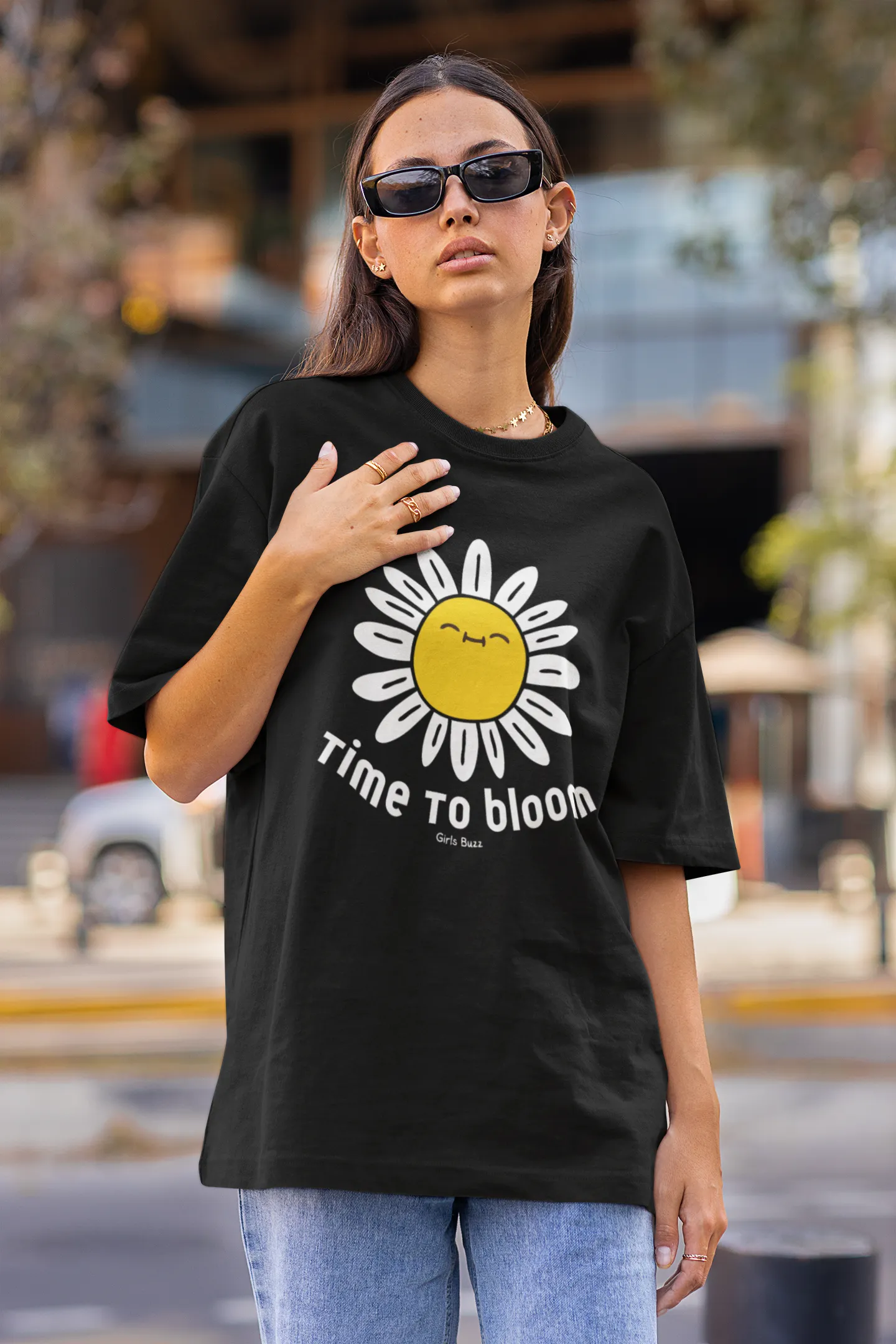 Time To Bloom Oversized T-shirt