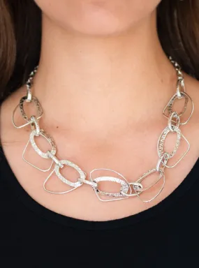 Very Avant-Garde Silver Necklace Set