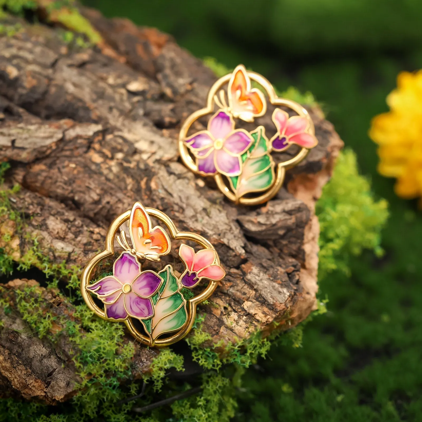 Vintage Garden Butterfly Earrings