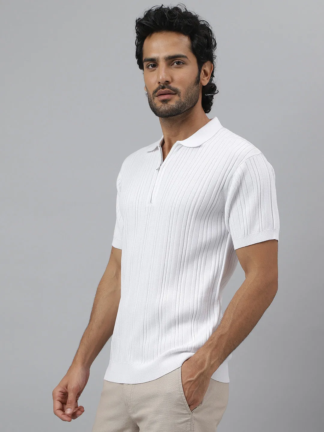 White Polo Cotton T-shirt - Ascend