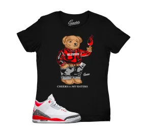 Womens - Fire Red 3 Cheers Bear Shirt