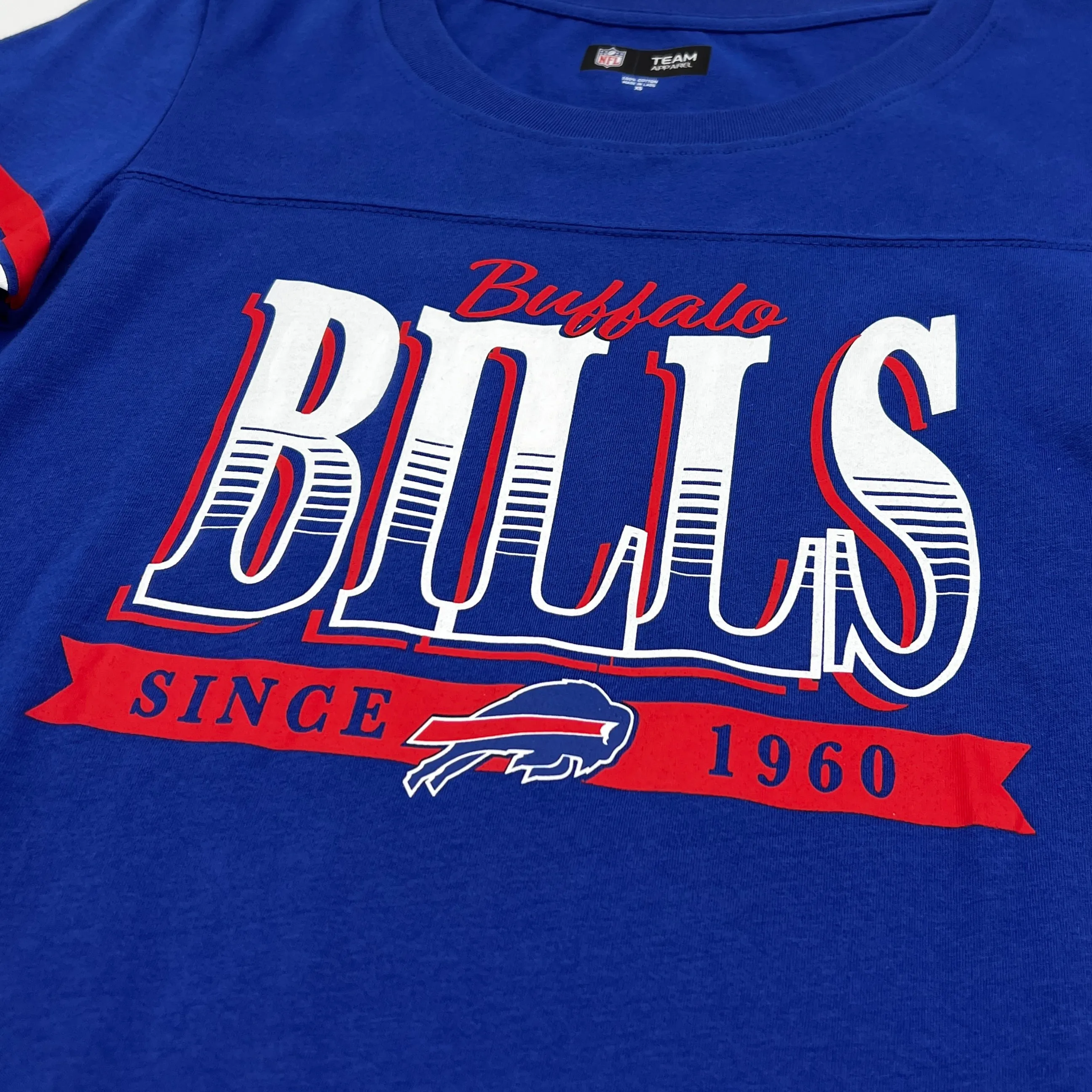 Women's New Era Bills Since 1960 Royal Blue Short Sleeve Shirt