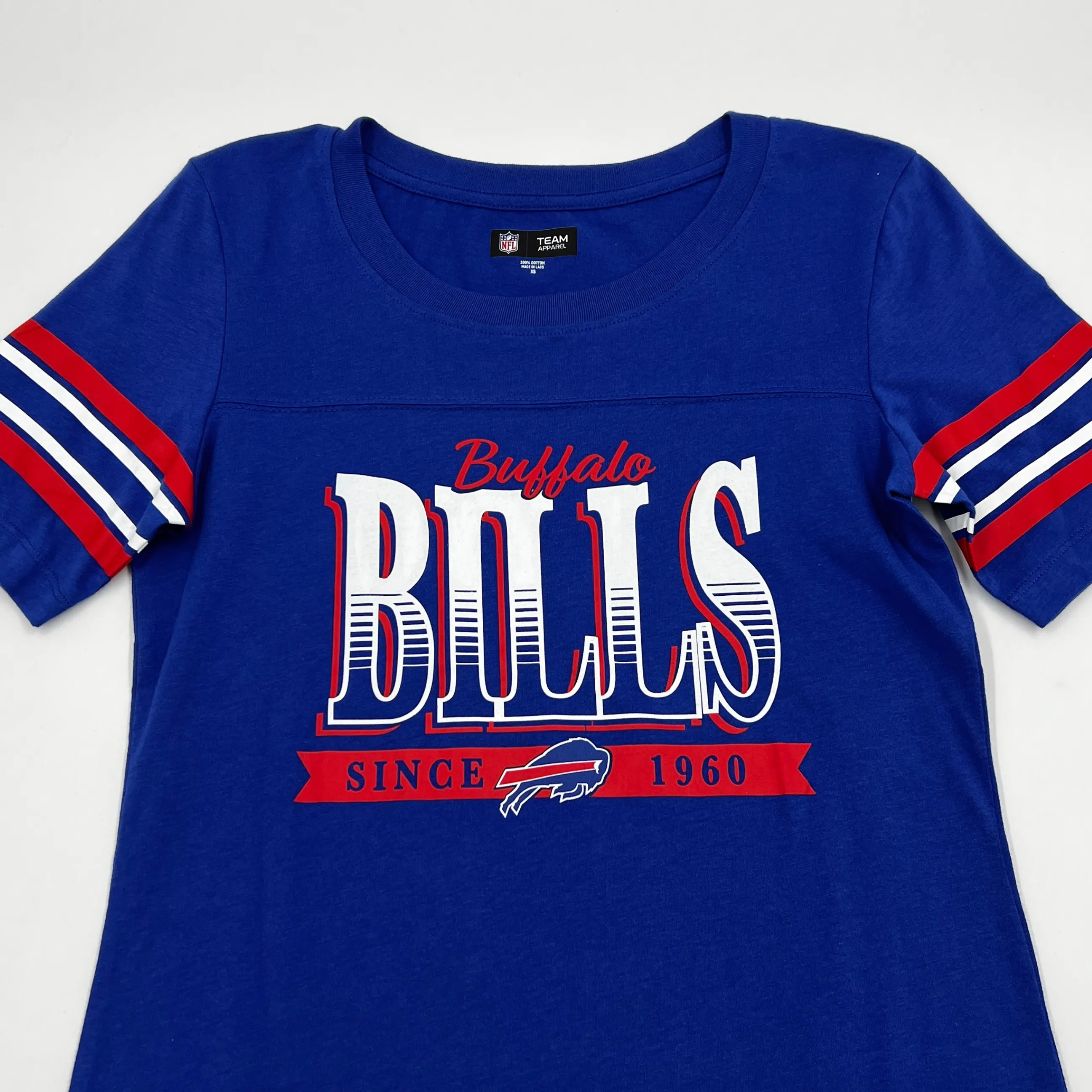 Women's New Era Bills Since 1960 Royal Blue Short Sleeve Shirt