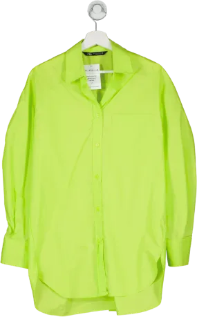 ZARA Green Oversized Poplin Shirt UK M