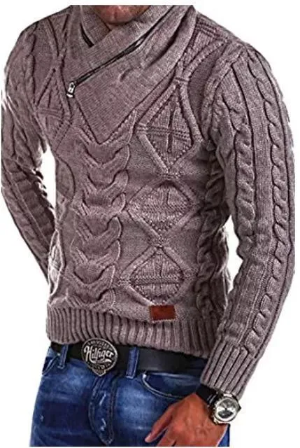 Zipper Turtleneck Sweater For Men