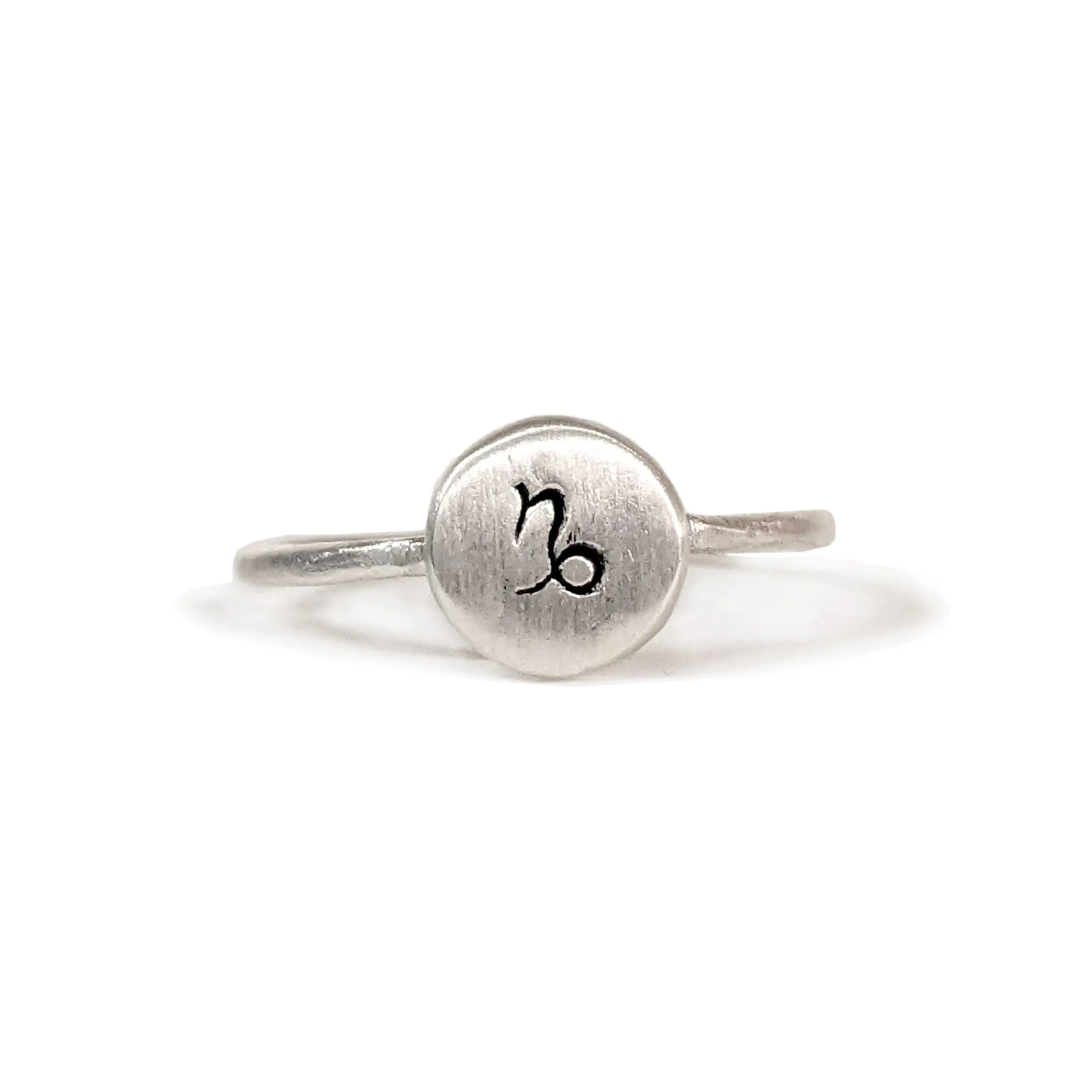 Zodiac Coin Rings in Sterling Silver by Olivia Mary Grace