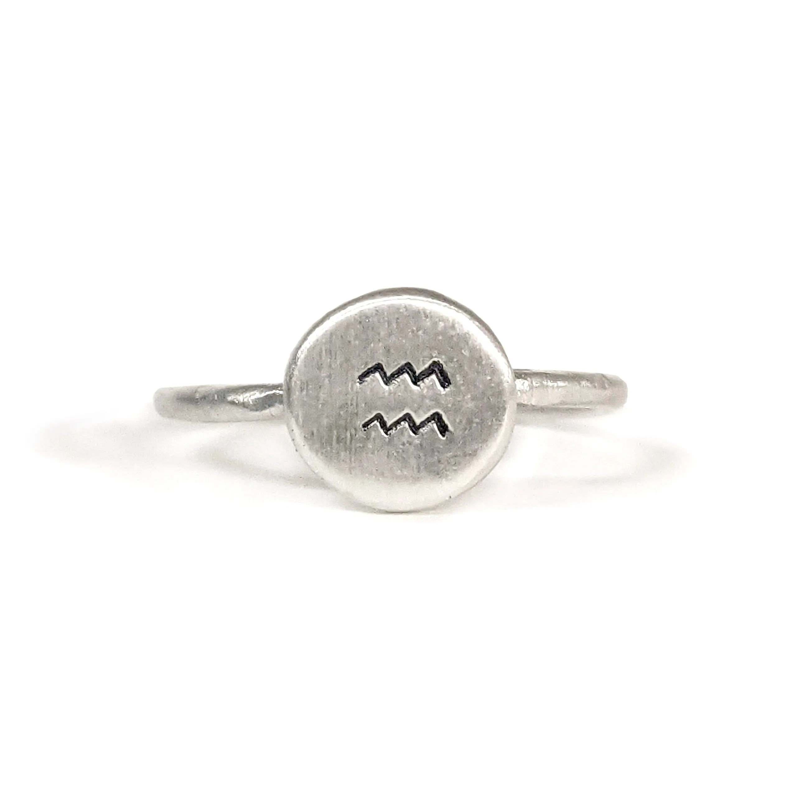 Zodiac Coin Rings in Sterling Silver by Olivia Mary Grace