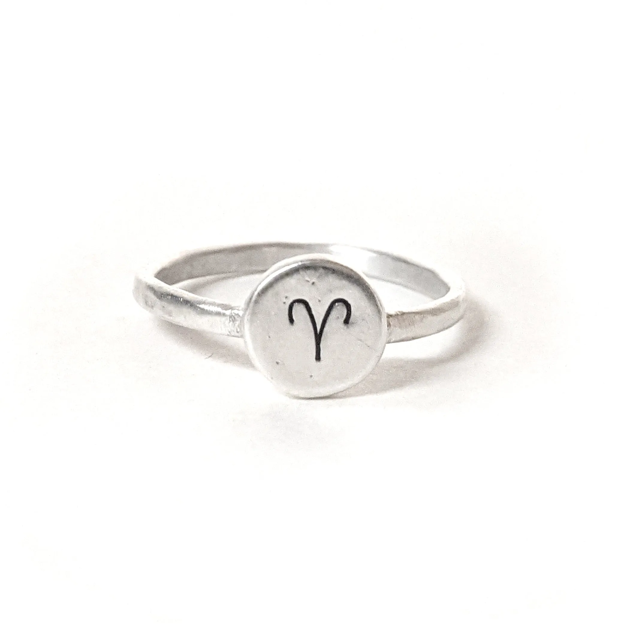 Zodiac Coin Rings in Sterling Silver by Olivia Mary Grace