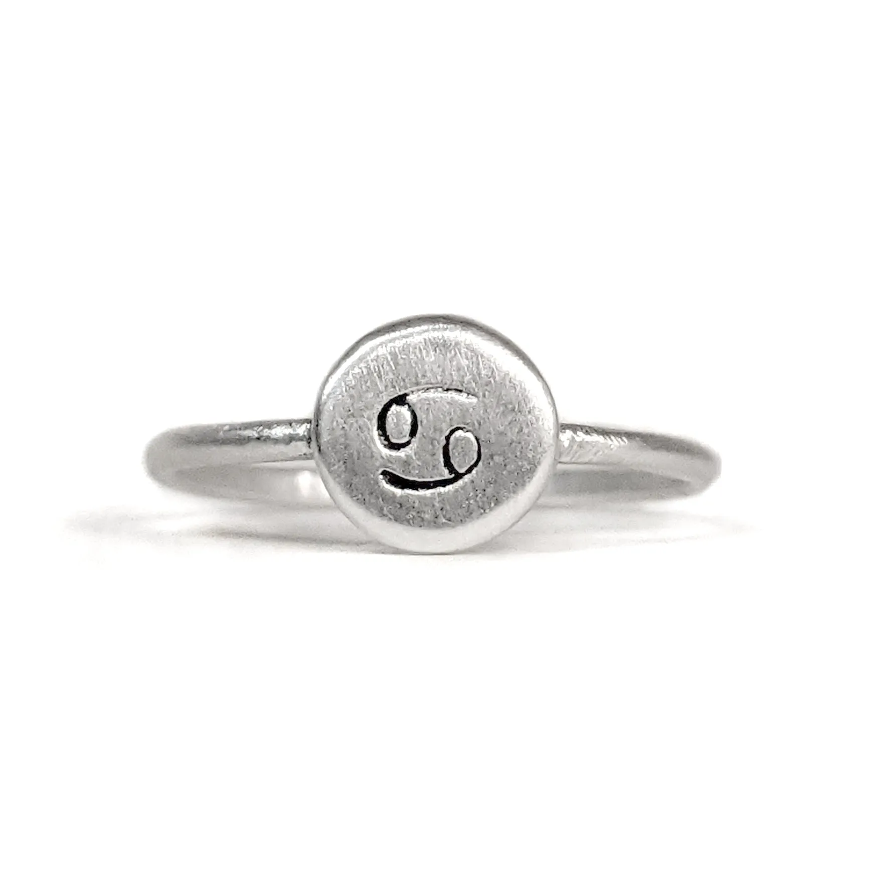 Zodiac Coin Rings in Sterling Silver by Olivia Mary Grace