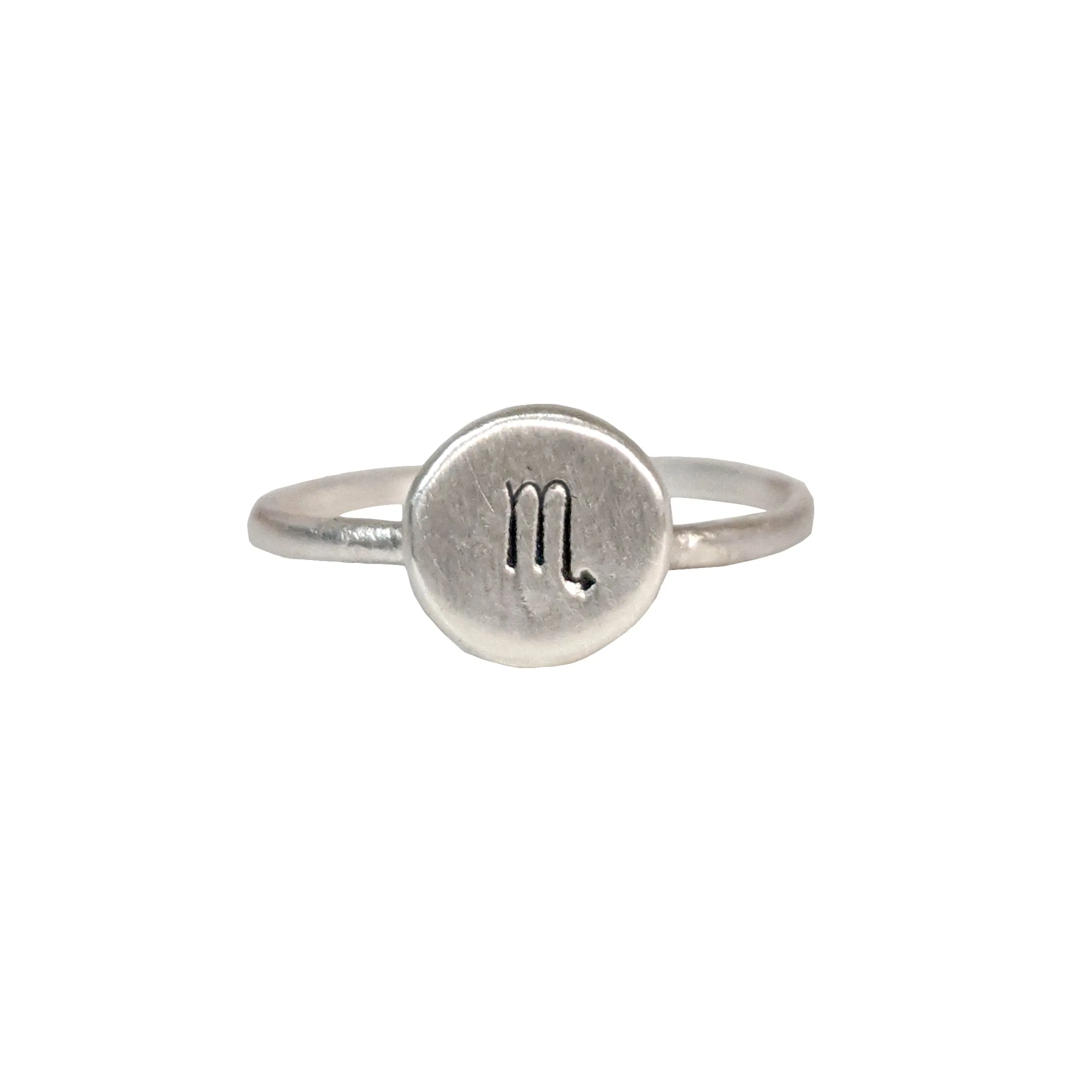 Zodiac Coin Rings in Sterling Silver by Olivia Mary Grace