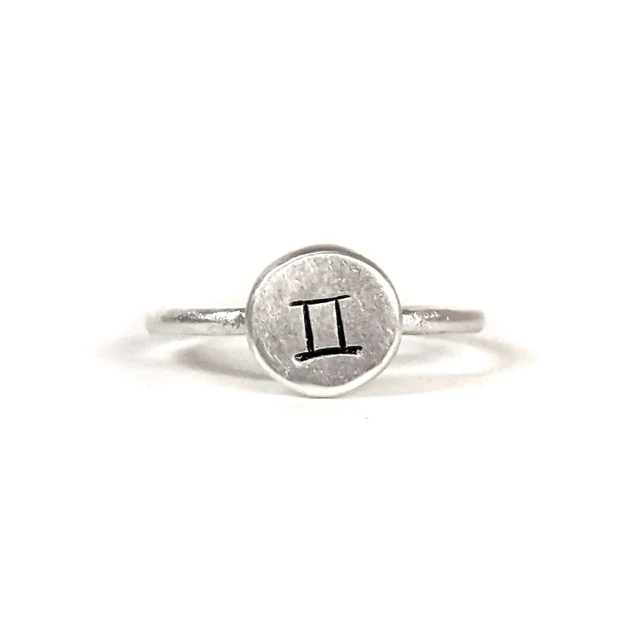 Zodiac Coin Rings in Sterling Silver by Olivia Mary Grace