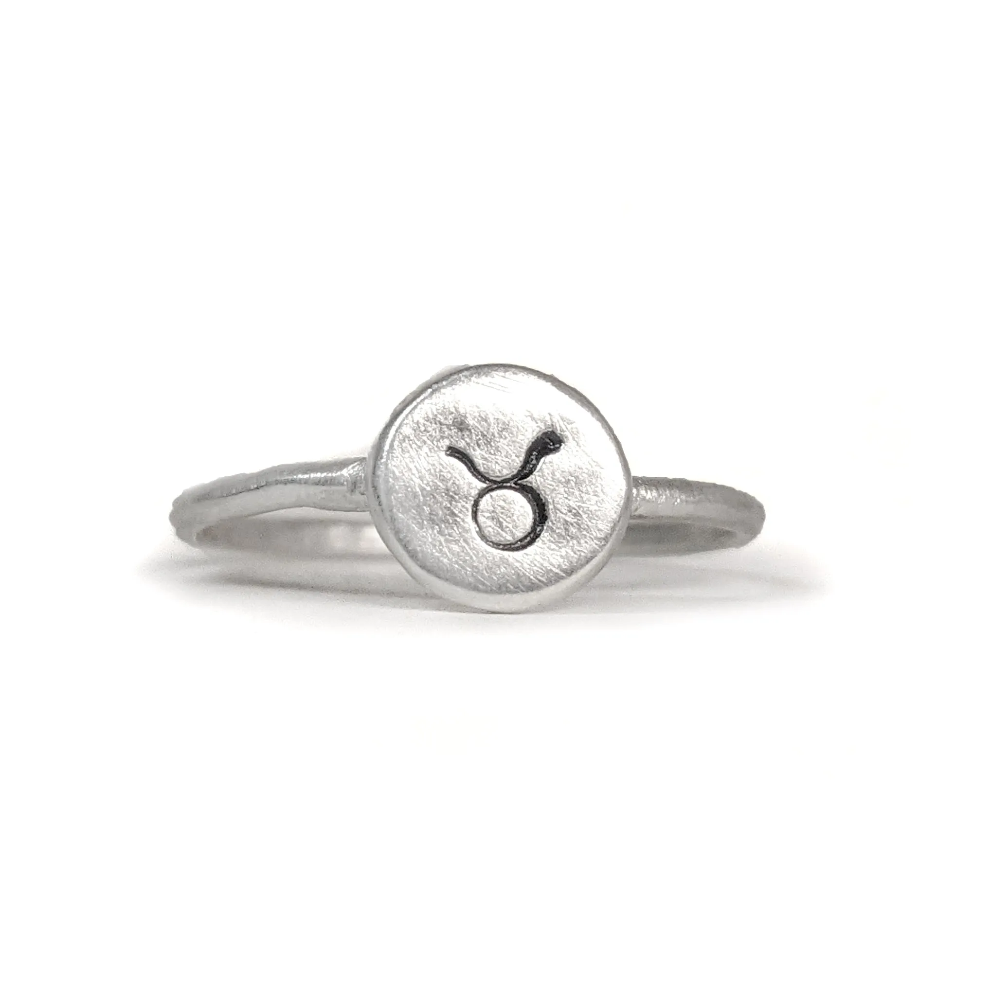 Zodiac Coin Rings in Sterling Silver by Olivia Mary Grace