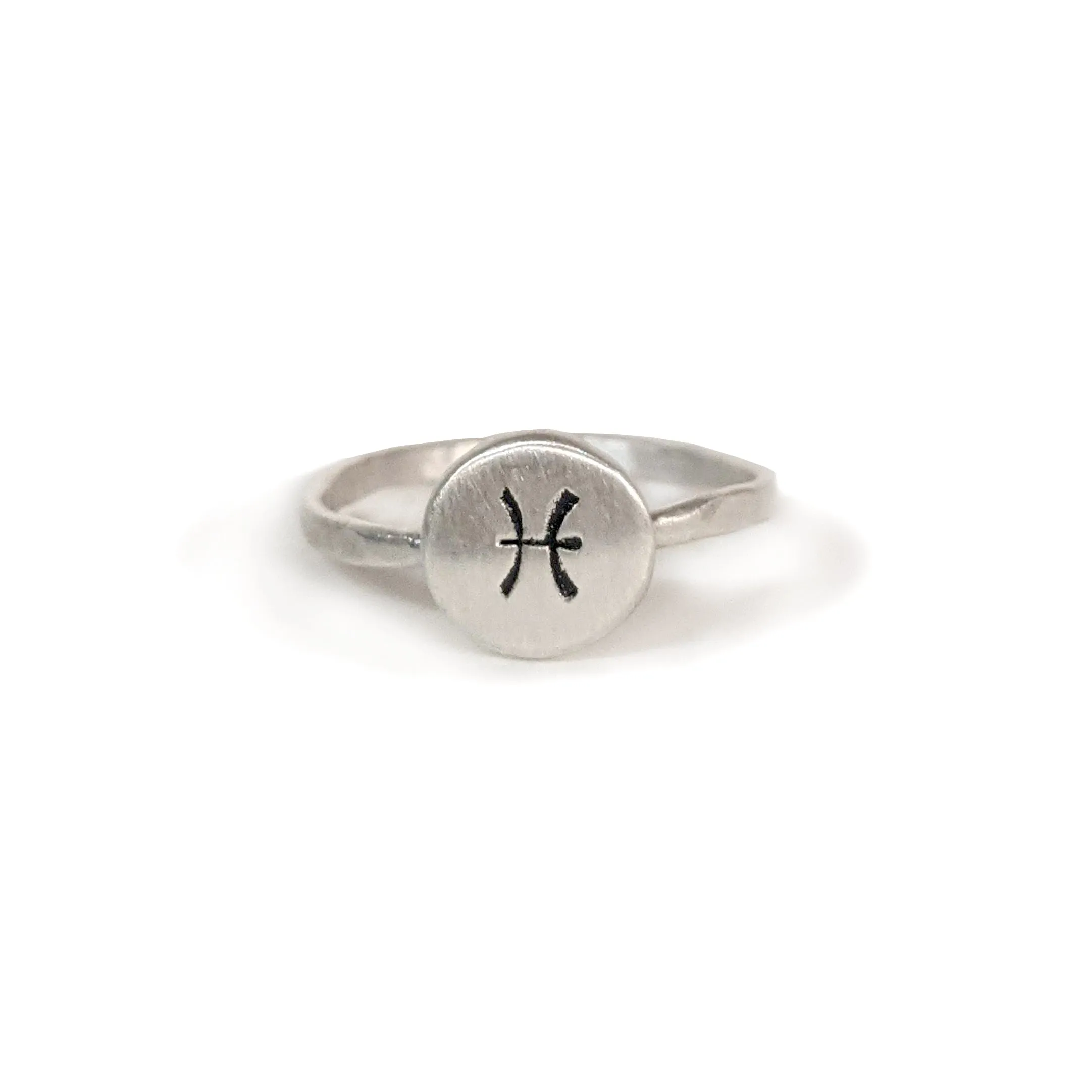 Zodiac Coin Rings in Sterling Silver by Olivia Mary Grace